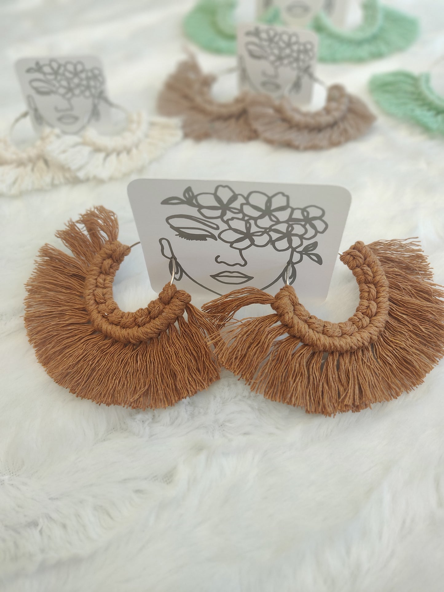 Boucles d'oreilles Macramé
