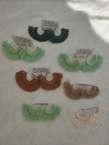 Boucles d'oreilles Macramé