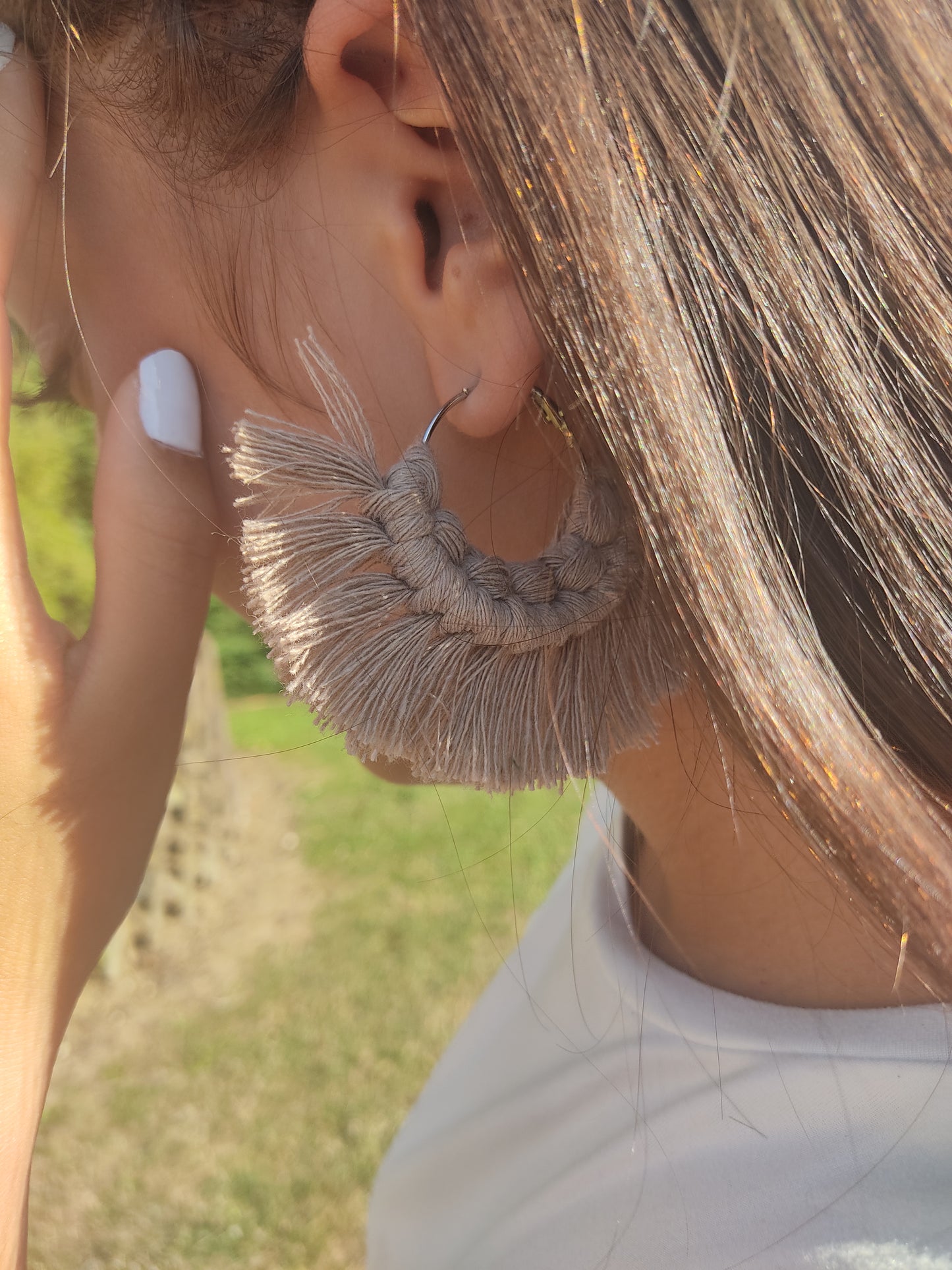 Boucles d'oreilles Macramé